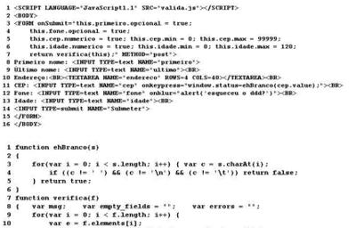 Questão Os códigos acima, adaptados de JavaScript: The Definitive Guide ...