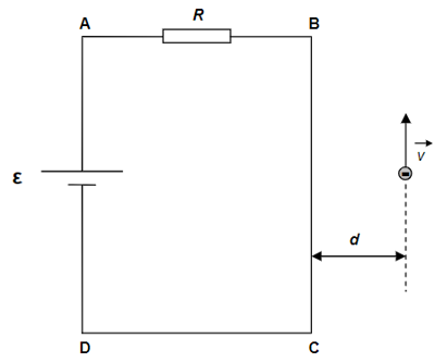 Questão Um circuito composto por uma bateria ideal com fem ε e um ...