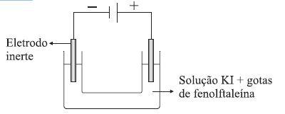 Questão A uma solução aquosa contendo KI suficiente para tornar o meio ...