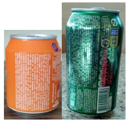 Questão A figura apresenta duas latas de refrigerantes, aproximadamente ...